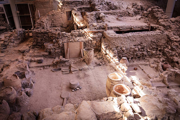 yacimiento arqueológico de Akrotiri Santorini