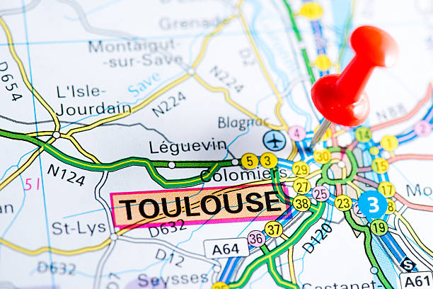 Mapa turístico de Toulouse con zonas principales